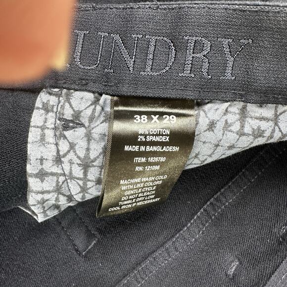 English Laundry 5-Pocket Pant Straight Fit Men's 38x29 Stretch Flex Dark Navy - Picture 7 of 14